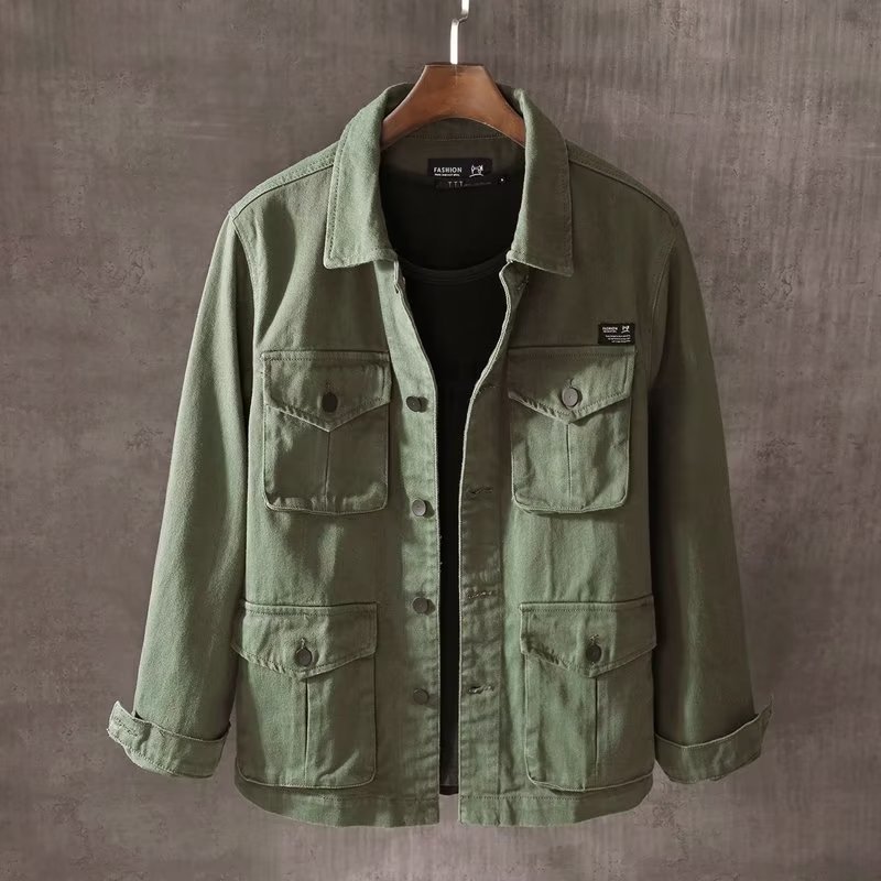 Mens Fashion Denim Jacket - Весенне-осенняя новая мужская модная повседневная свободная