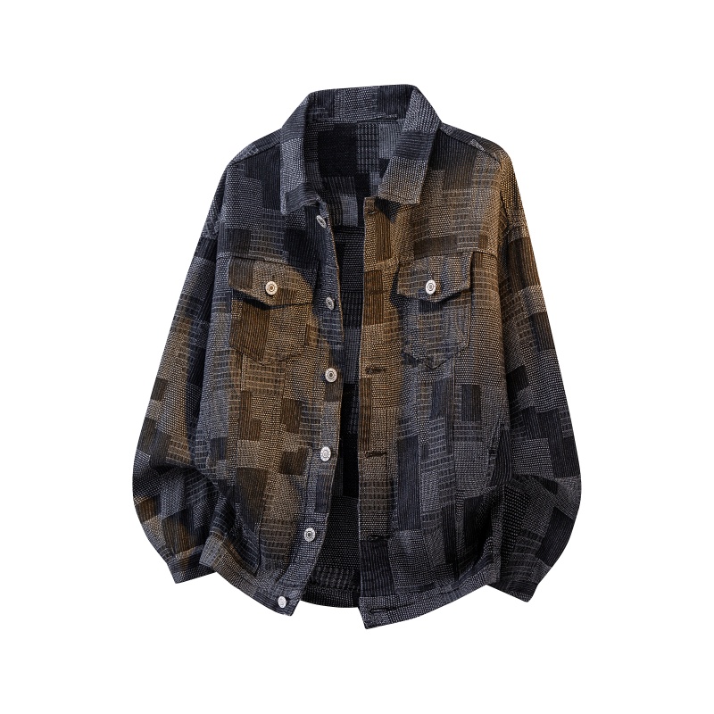 Mens Fashion Denim Jacket - 2026 Весенняя мужская потертая джинсовая куртка