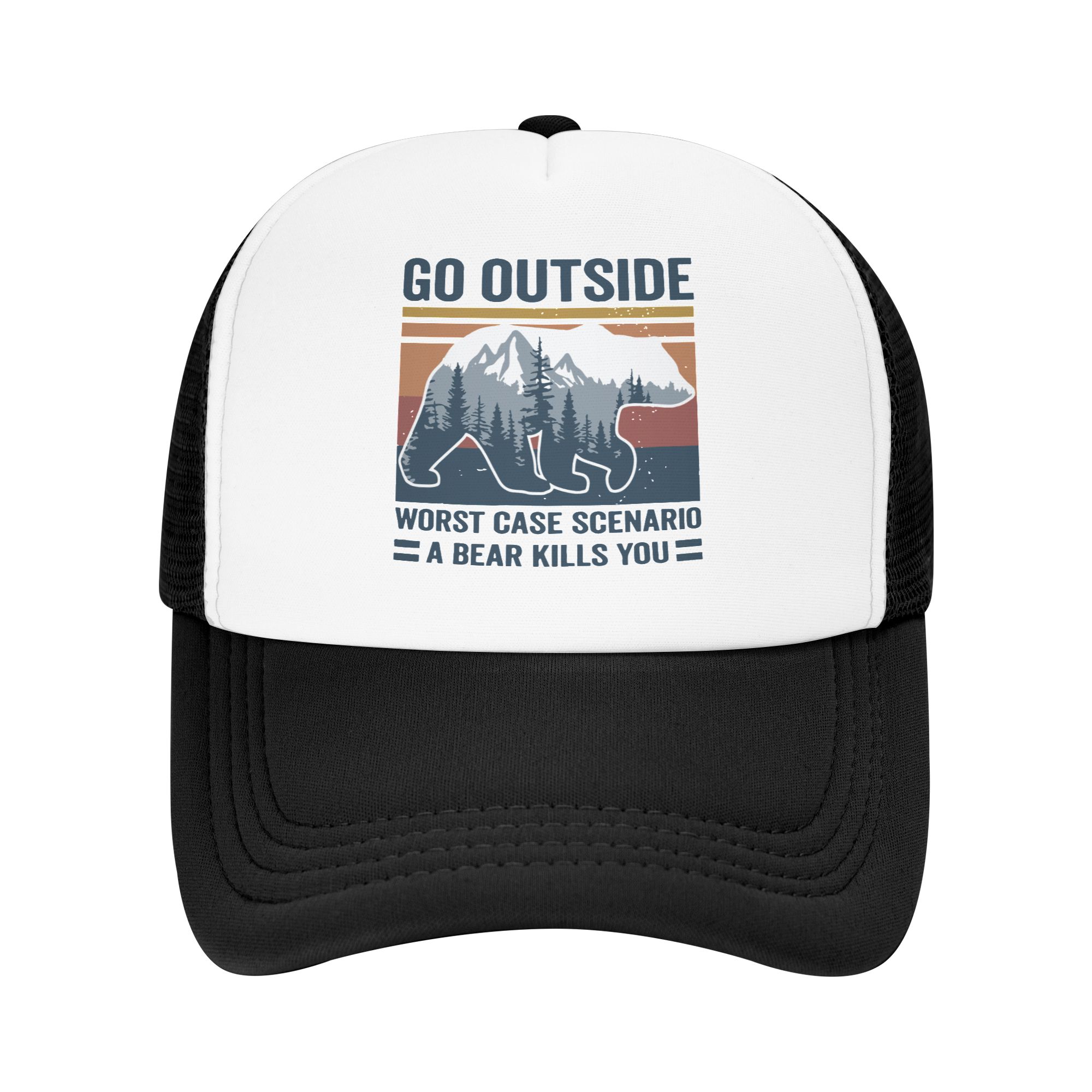 Trucker Hat Cap - Бейсболка «Худший сценарий: Медведь тебя убьет»