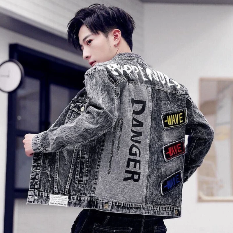 Куртка мужская джинсовая на пу – обзор и цена Mens Fashion Denim Jacket
