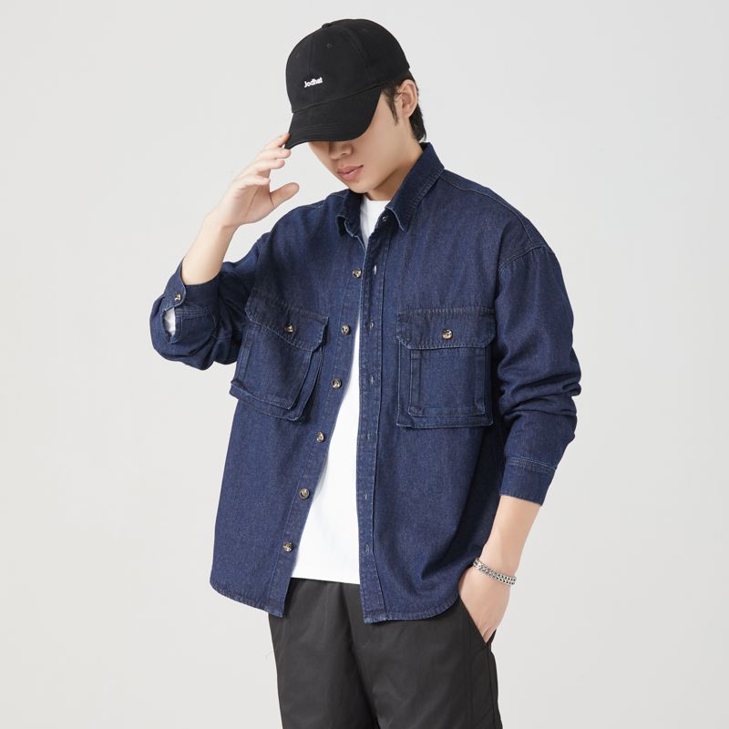 Рубашки из чистого хлопка, муж – обзор и цена Mens Fashion Denim Jacket