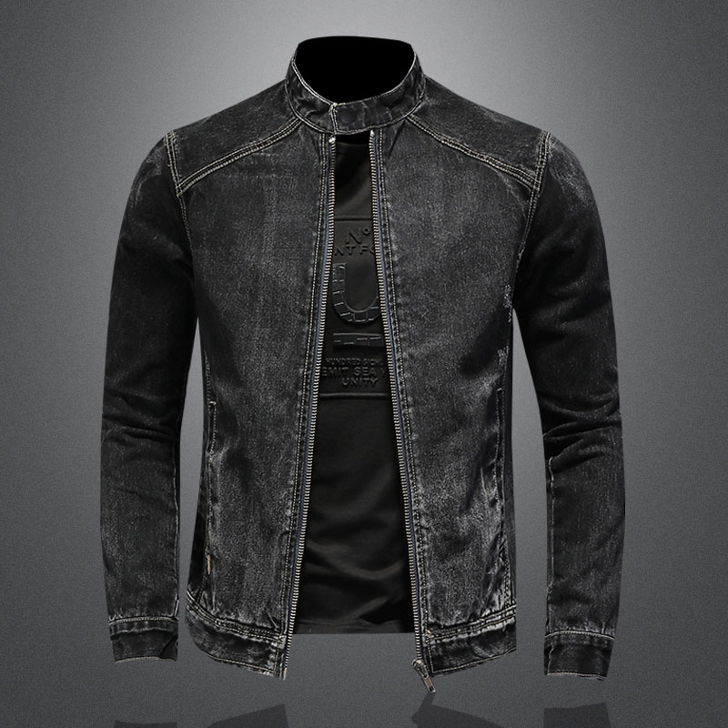 Мужская джинсовая куртка-бомбе – обзор и цена Mens Fashion Denim Jacket