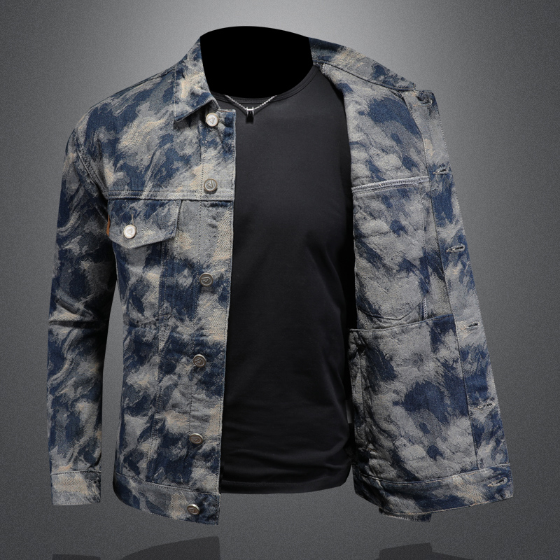Весна 2025 года, винтажная джи – обзор и цена Mens Fashion Denim Jacket