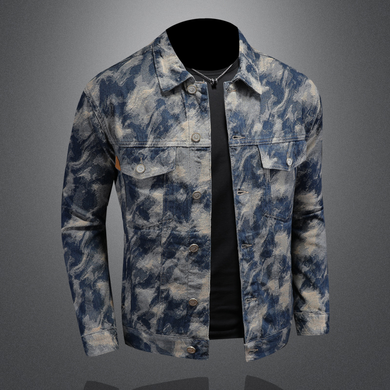Весна 2025 года, винтажная джи – обзор и цена Mens Fashion Denim Jacket